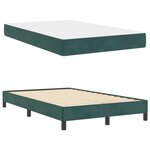 vidaXL Lit à ressorts avec matelas Vert foncé 120 x 200 cm tissu