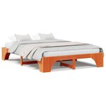 vidaXL Cadre de lit Marron cire 207 x 167 x 30 cm Bois massif en pin
