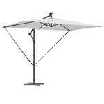 vidaXL Parasol banane à mât déporté Couleur sable 294 x 200 x 254 cm