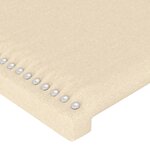 vidaXL Tête de lit à LED Crème 144x5x118/128 cm Tissu
