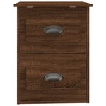vidaXL Tables de chevet murales 2 Pièces Chêne marron 41 5x36x53 cm