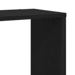vidaXL Centre de divertissement Noir 80 x 24 x 63 cm Bois d'ingénierie