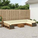 vidaXL Ensembles de canapés 11 pc Bois d'Acacia Massif