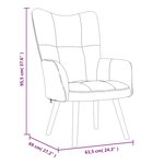 vidaXL Chaise de relaxation avec repose-pied Jaune moutarde Velours