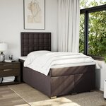 vidaXL Sommier à lattes de lit avec matelas Marron foncé 120x200 cm