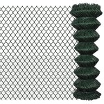 vidaXL Clôture à mailles losangées Acier 1 25x15 m Vert
