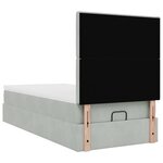 vidaXL Cadre de lit ottoman et matelas gris clair 90x200 cm velours