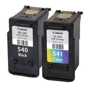 Pack de 2 cartouches d'encre authentiques Canon 540/541 Noir et couleurs - programme SECOND