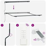 vidaXL Auvent Rétractable Vert et blanc 350 x 250 cm tissu