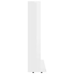 vidaXL Armoire à CD Blanc brillant 100x23x89 5 cm Bois d’ingénierie