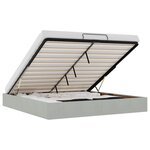 VidaXL Cadre de lit ottoman sans matelas gris clair 180x200 cm velours