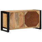 vidaXL Meuble TV 80x30x40 cm bois massif de manguier brut