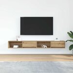 vidaXL Meubles TV 2 Pièces chêne artisanal 100x31x25 5 cm bois ingénierie
