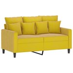 vidaXL Ensemble de canapés 2 Pièces avec coussins Jaune Velours