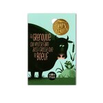 Jean de La Fontaine – Cartelette Fable - La Grenouille qui veut se faire aussi grosse que le Bœuf
