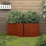 vidaXL Jardinières 2 Pièces 32x30x29 cm acier corten