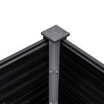 vidaXL Lit surélevé de jardin 250x50x54 cm WPC Gris