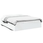 vidaXL Cadre de lit sans matelas blanc 150x200 cm