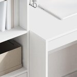 vidaXL Bureau avec tiroir avec étagère avec stockage 2 Pièces Blanc