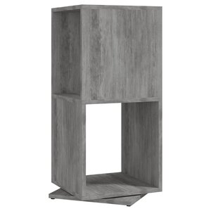 vidaXL Armoire rotative Gris béton 34 5x34 5x75 5 cm bois d'ingénierie