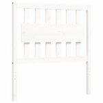 vidaXL Cadre de lit sans matelas blanc 90x200 cm bois de pin massif