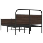 vidaXL Cadre de lit sans matelas 135x190 cm chêne marron