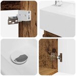 vidaXL Meuble de salle de bain avec robinet Bois ancien