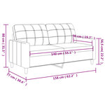 vidaXL Canapé à 2 places Marron 140 cm Tissu