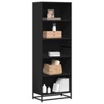 vidaXL Bibliothèque noir 60x35x170 5 cm bois d'ingénierie