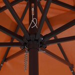 vidaXL Parasol de jardin Rouge et Noir 295 x 295 x 245 cm