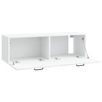 vidaXL Meuble TV mural Blanc 98 x 31 x 30 cm Bois d'ingénierie