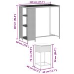 vidaXL Ensemble de bar de jardin 5 Pièces avec coussins noir poly rotin