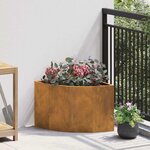 vidaXL Jardinière d'Angle Rouillé 45 x 45 x 35 cm