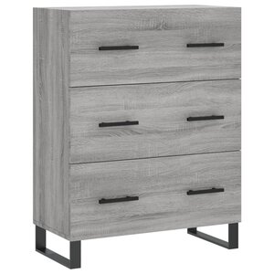 vidaXL Buffet sonoma gris 69 5x34x90 cm bois d'ingénierie