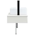 vidaXL Basin de lavage mural Blanc 53 x 35 x 39 cm Bois d'ingénierie