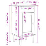 vidaXL Table de chevet SENJA aspect de rotin blanc bois de pin massif