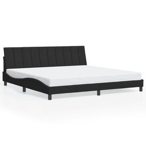 vidaXL Cadre de lit sans matelas noir 200x200 cm velours