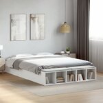 vidaXL Cadre de lit sans matelas blanc 150x200 cm