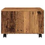 vidaXL Table basse vieux bois 60x60x38 cm bois d'ingénierie