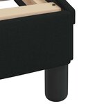 vidaXL Cadre de lit Dover noir 180x200 cm tissu