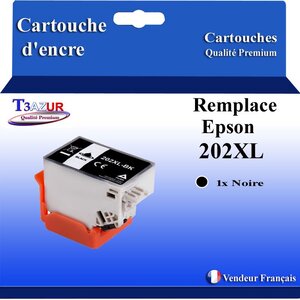Cartouche Compatible pour Epson T02G1 / T02E1 (202XL) Noire pour Epson Expression Premium XP-6100  XP-6105