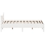 vidaXL Cadre de lit sans matelas blanc 140x190 cm bois de pin massif