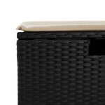 vidaXL Salon de jardin 6 Pièces avec coussins noir résine tressée