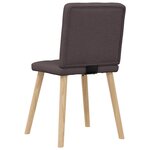 vidaXL Chaises à manger lot de 6 marron foncé tissu