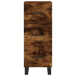 vidaXL Buffet haut Chêne fumé 34 5x34x180 cm Bois d'ingénierie