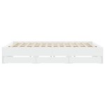vidaXL Cadre de lit avec tiroirs blanc 200x200 cm bois d'ingénierie