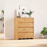 vidaXL Commode Drammen Marron 76 5 x 40 x 91 cm Bois de pin massif