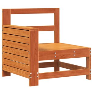 vidaXL Canapé de jardin accoudoir cire marron bois de pin massif