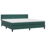 vidaXL Sommier à lattes de lit et matelas vert foncé 180x220cm velours