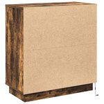 vidaXL Buffet avec LED Chêne Fumé 71x34 5x75 cm Bois d'ingénierie